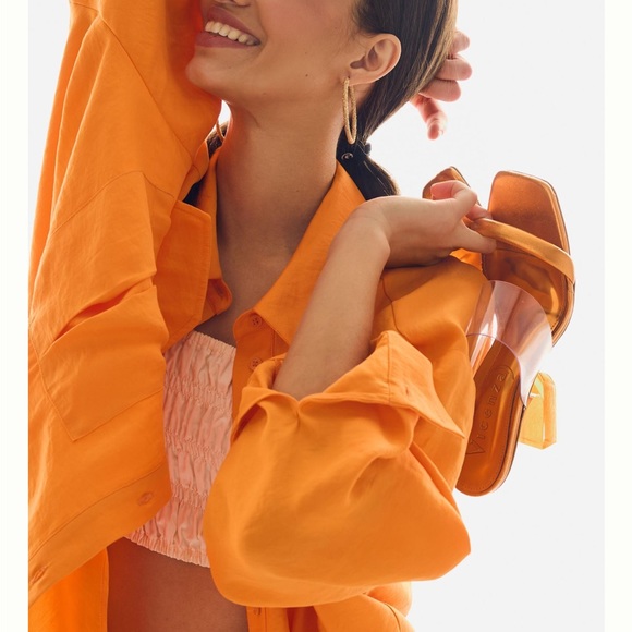 Vicenza Sculptural PVC Heels Anthropologie 37 NEW - Picture 4 of 4